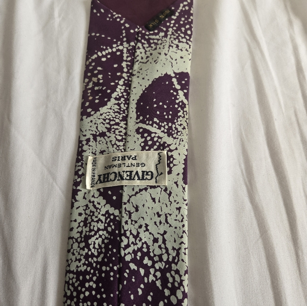 Givenchy Purple and White Tie